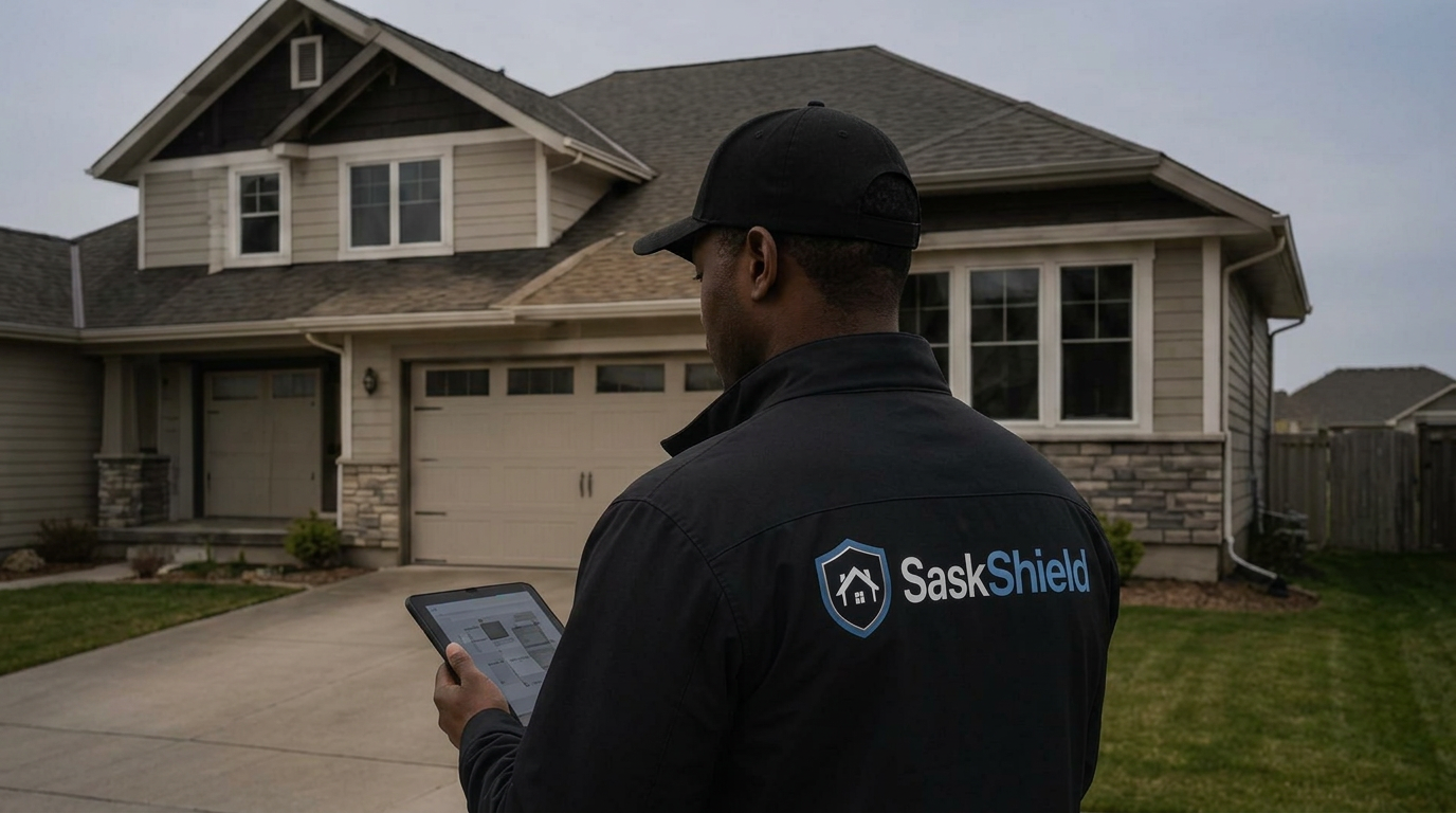 SaskShield home inspector evaluating a residential property